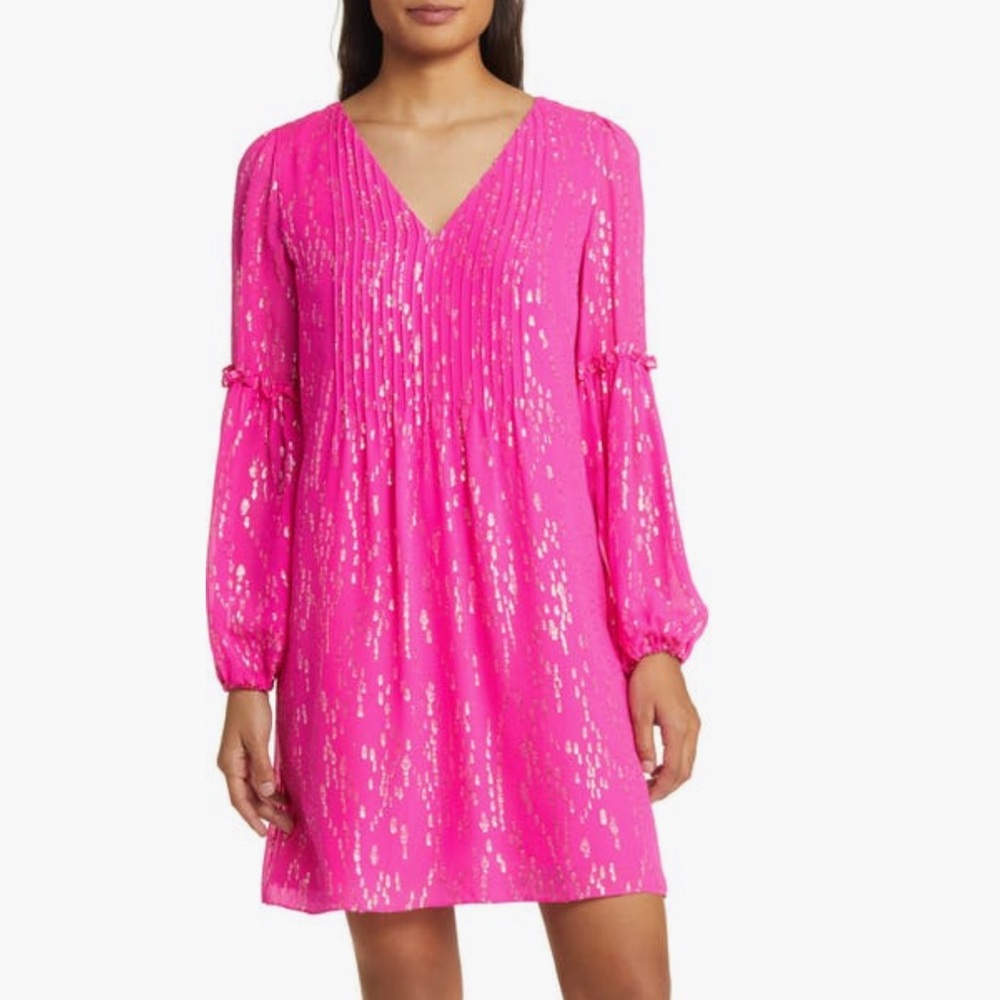 Lilly Pulitzer Cleme Dress Pink Palms